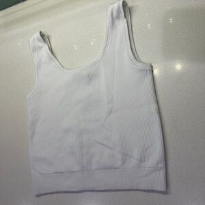Athleta Ribbed White tank top